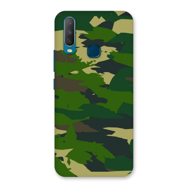 Green Camouflage Army Back Case for Vivo Y15