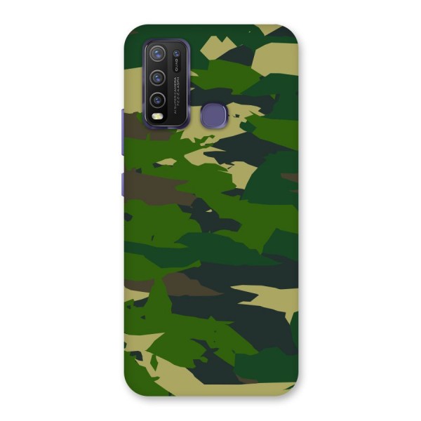 Green Camouflage Army Back Case for Vivo Y30