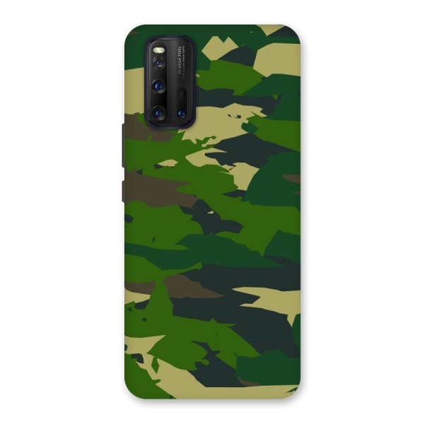 Green Camouflage Army Back Case for Vivo iQOO 3