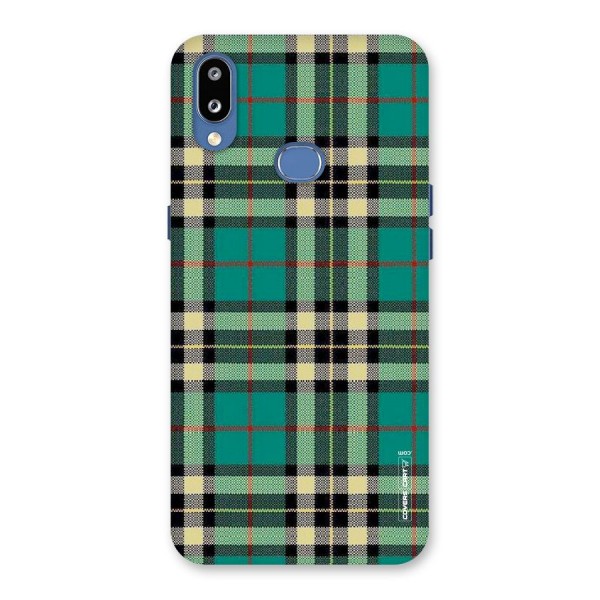 Green Check Back Case for Galaxy M01s