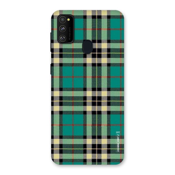 Green Check Back Case for Galaxy M21