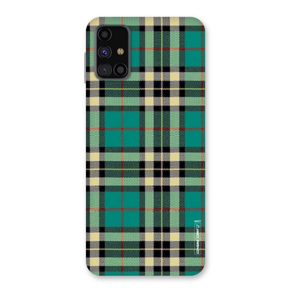 Green Check Back Case for Galaxy M31s