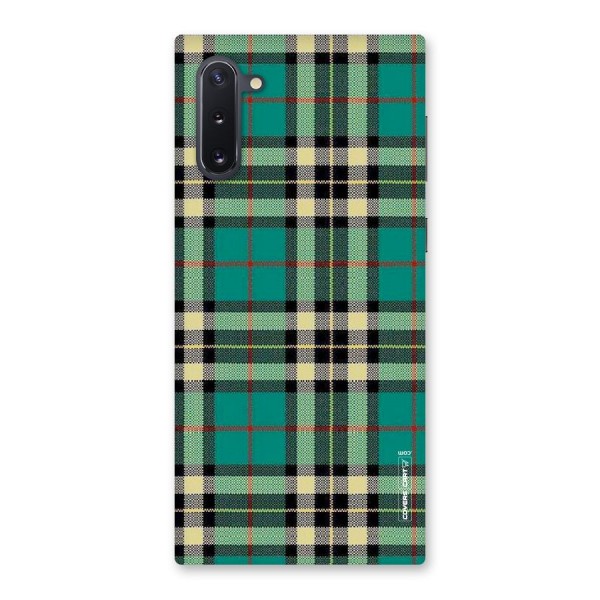 Green Check Back Case for Galaxy Note 10