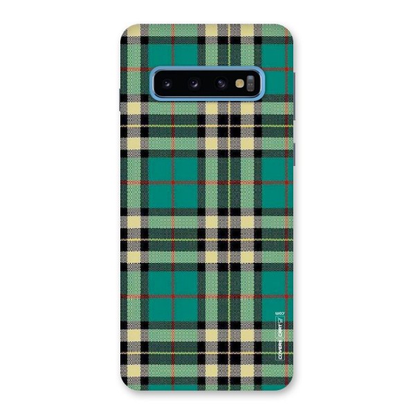 Green Check Back Case for Galaxy S10