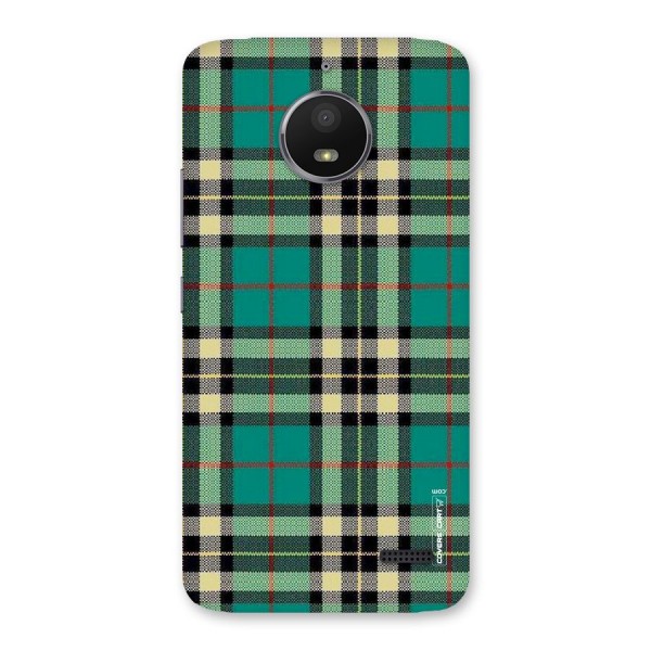 Green Check Back Case for Moto E4