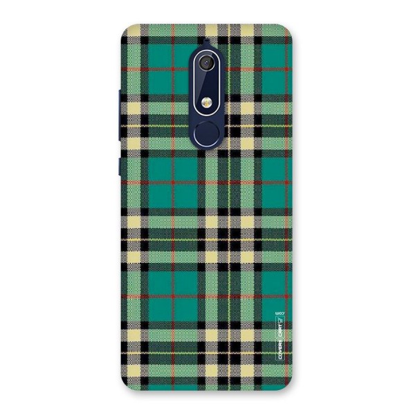 Green Check Back Case for Nokia 5.1