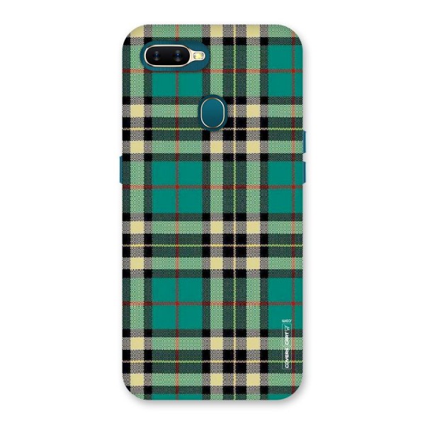 Green Check Back Case for Oppo A12