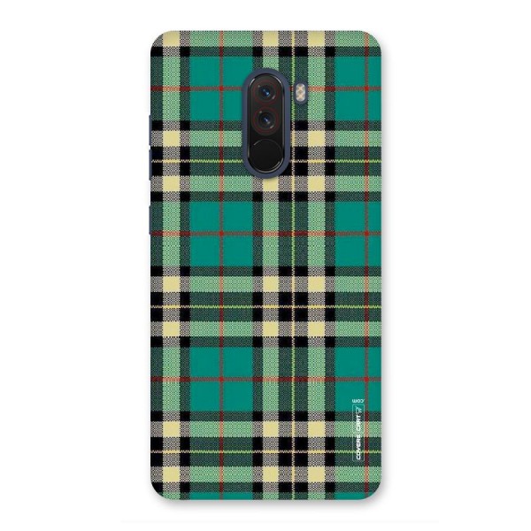 Green Check Back Case for Poco F1