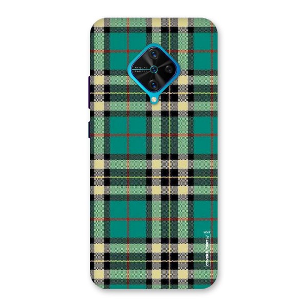 Green Check Back Case for Vivo S1 Pro