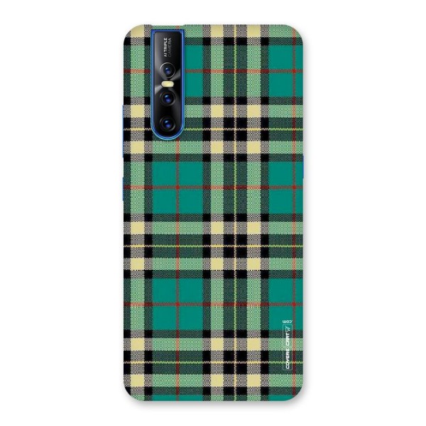 Green Check Back Case for Vivo V15 Pro