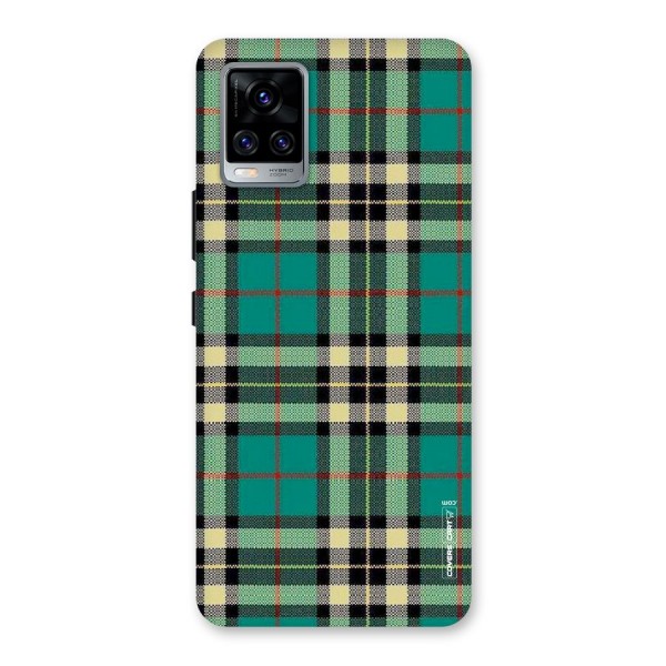 Green Check Back Case for Vivo V20 Pro