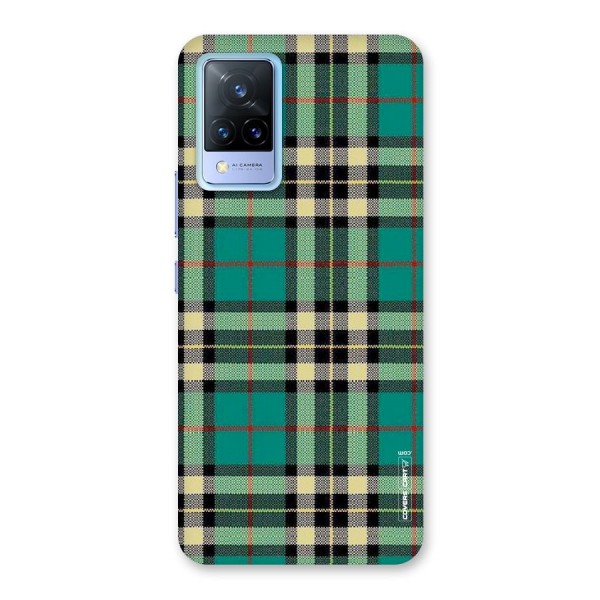 Green Check Back Case for Vivo V21 5G