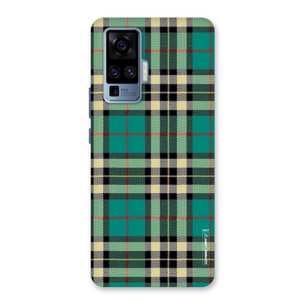 Green Check Back Case for Vivo X50 Pro