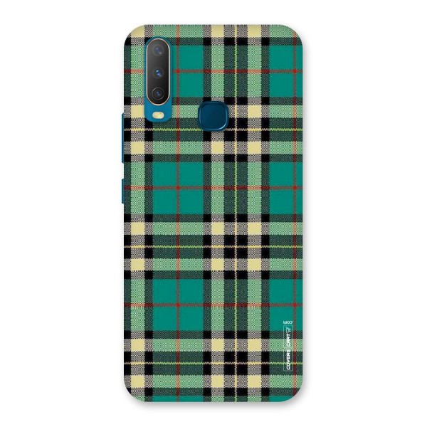 Green Check Back Case for Vivo Y15