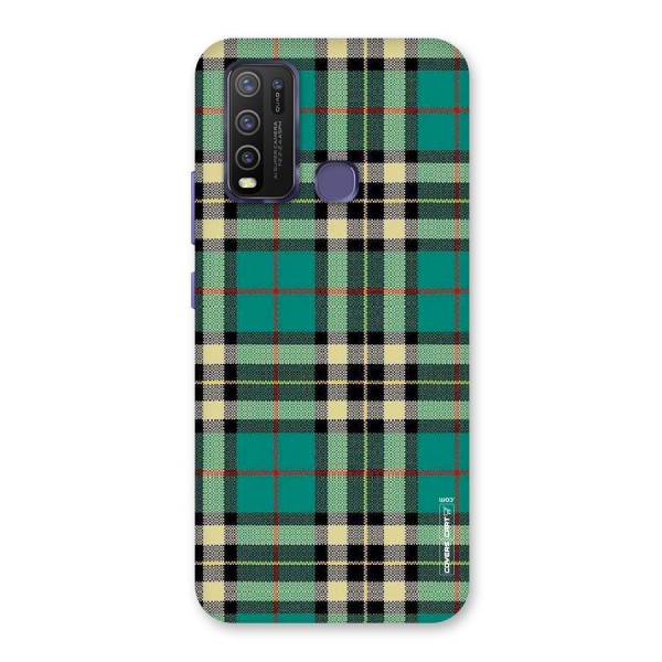 Green Check Back Case for Vivo Y30