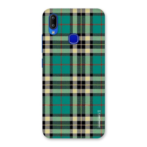 Green Check Back Case for Vivo Y91