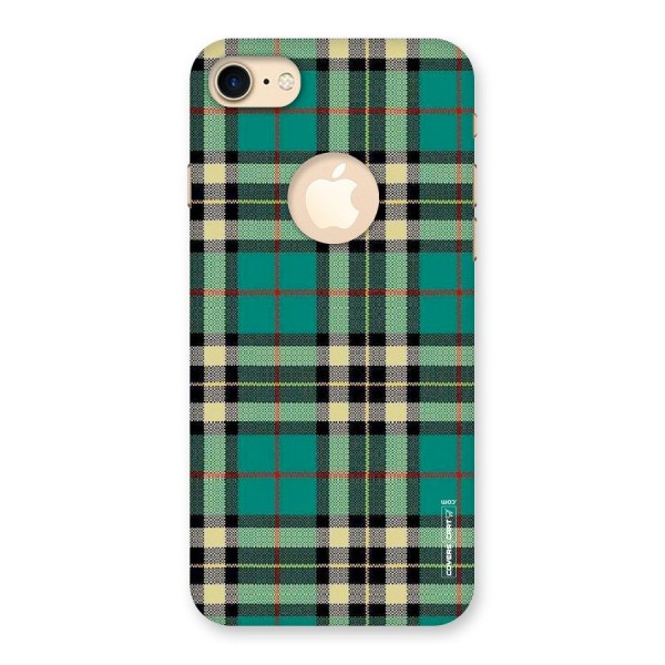 Green Check Back Case for iPhone 8 Logo Cut