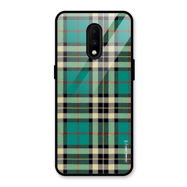 Green Check Glass Back Case for OnePlus 7