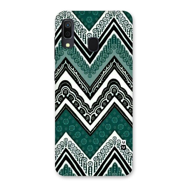 Green Chevron Back Case for Galaxy A20