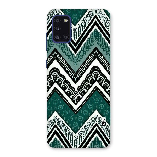 Green Chevron Back Case for Galaxy A31