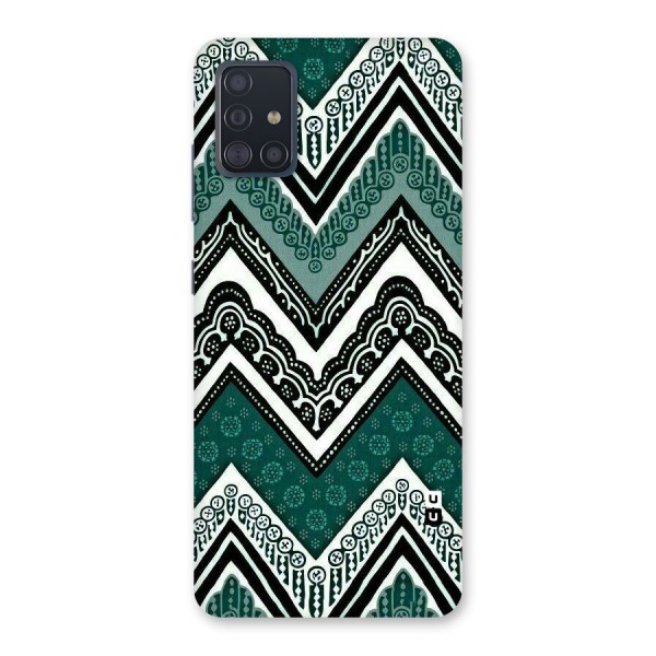 Green Chevron Back Case for Galaxy A51