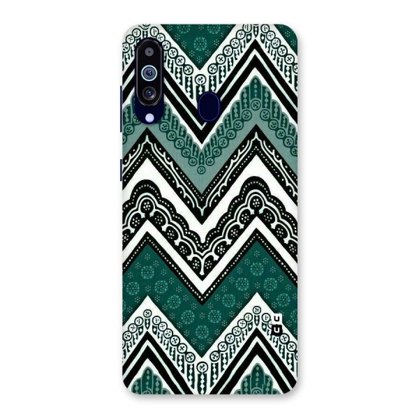 Green Chevron Back Case for Galaxy A60