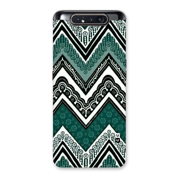 Green Chevron Back Case for Galaxy A80