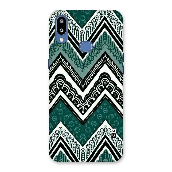 Green Chevron Back Case for Galaxy M01s