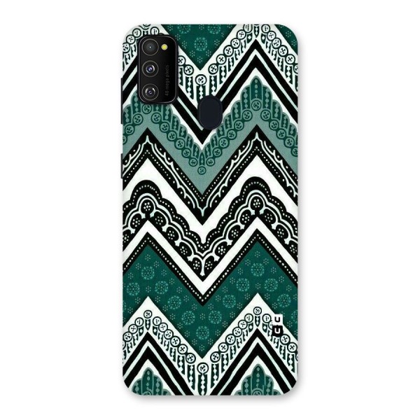 Green Chevron Back Case for Galaxy M21