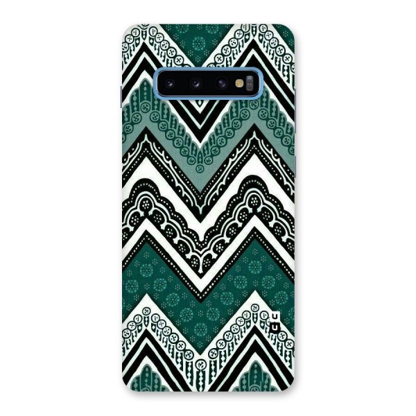 Green Chevron Back Case for Galaxy S10 Plus