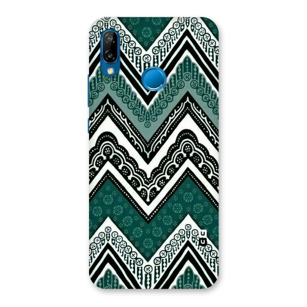 Green Chevron Back Case for Huawei P20 Lite