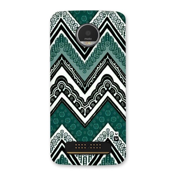 Green Chevron Back Case for Moto Z Play