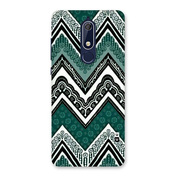 Green Chevron Back Case for Nokia 5.1