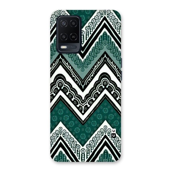 Green Chevron Back Case for Oppo A54