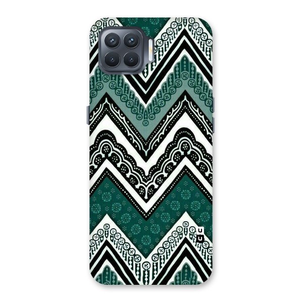 Green Chevron Back Case for Oppo F17 Pro