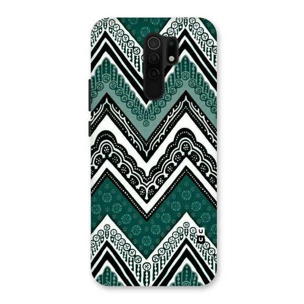 Green Chevron Back Case for Redmi 9 Prime