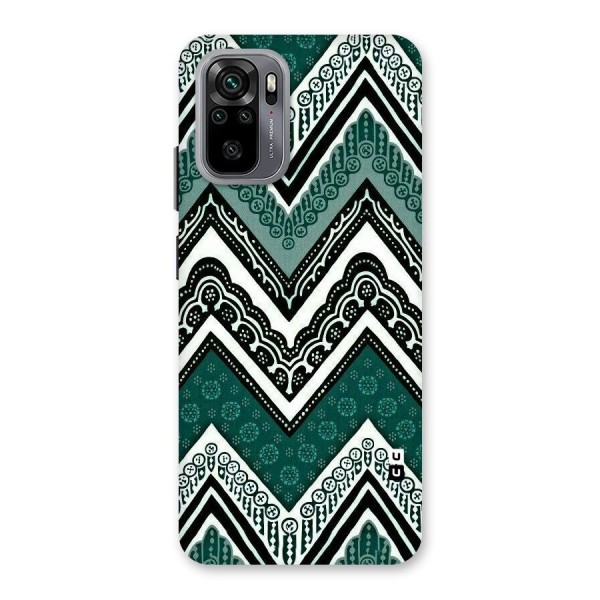 Green Chevron Back Case for Redmi Note 10