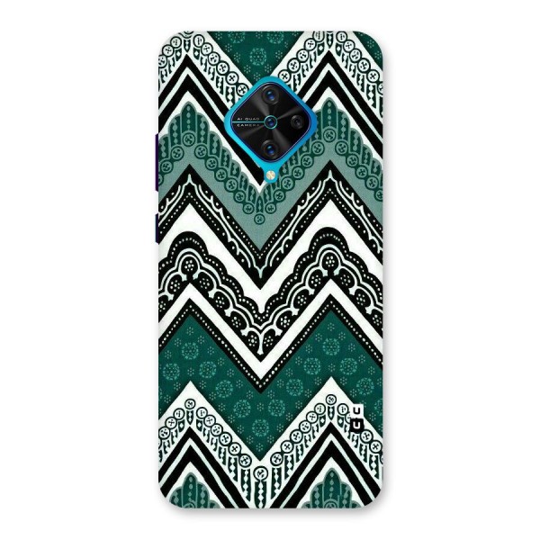 Green Chevron Back Case for Vivo S1 Pro