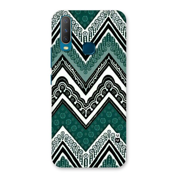 Green Chevron Back Case for Vivo U10