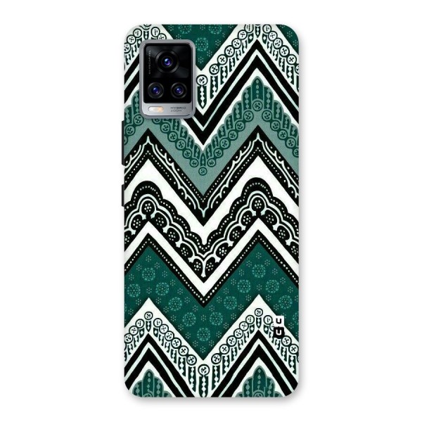 Green Chevron Back Case for Vivo V20 Pro