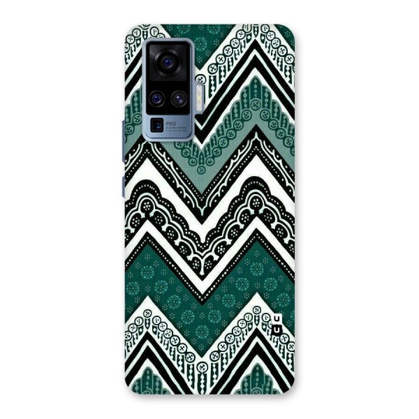 Green Chevron Back Case for Vivo X50 Pro