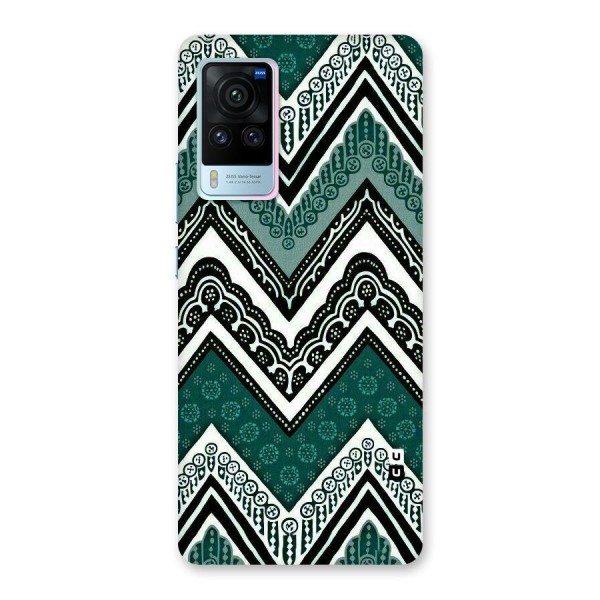 Green Chevron Back Case for Vivo X60 Pro