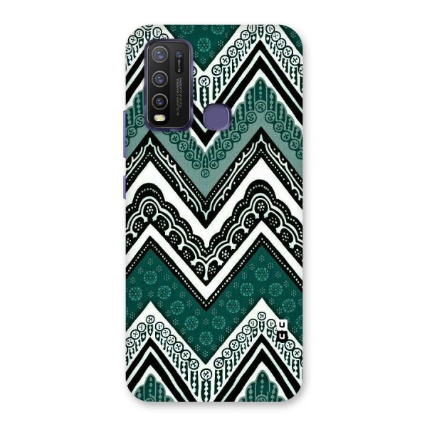 Green Chevron Back Case for Vivo Y30