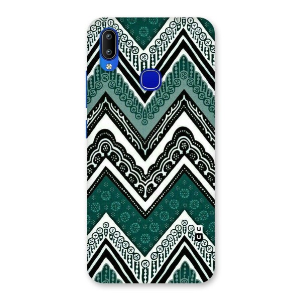 Green Chevron Back Case for Vivo Y91