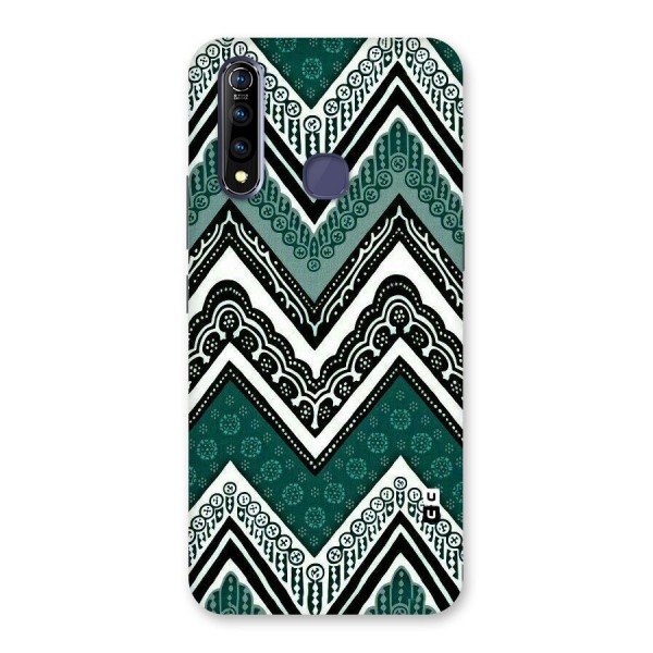 Green Chevron Back Case for Vivo Z1 Pro