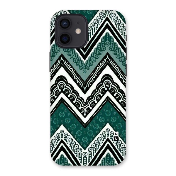 Green Chevron Back Case for iPhone 12