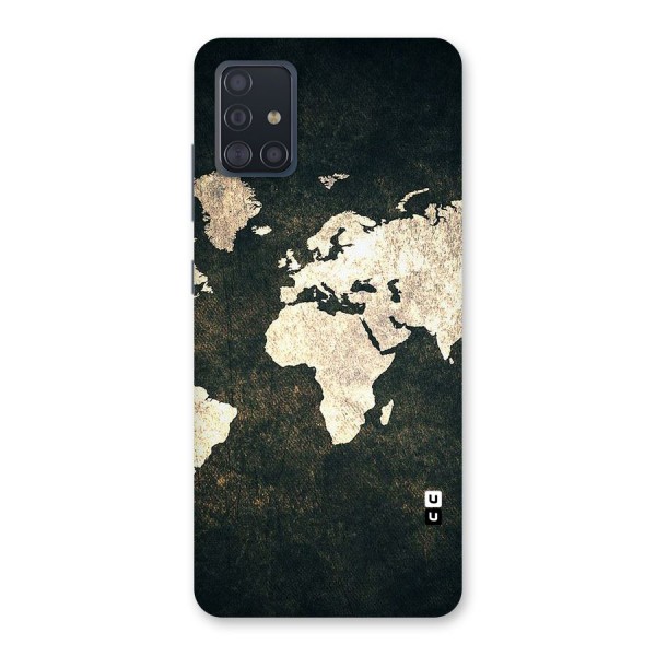 Green Gold Map Design Back Case for Galaxy A51