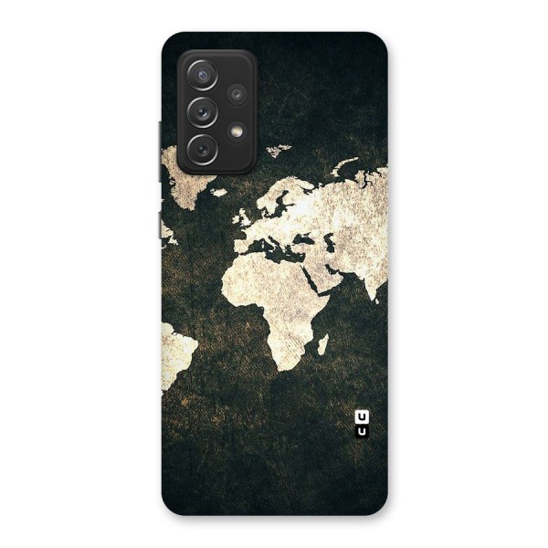 Green Gold Map Design Back Case for Galaxy A72