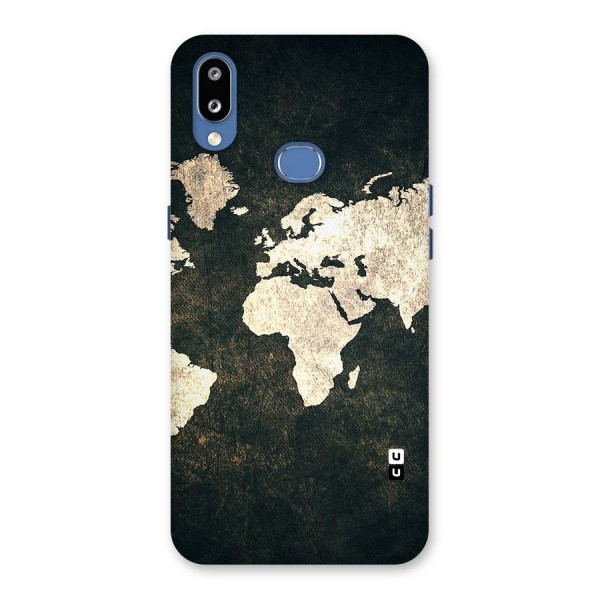 Green Gold Map Design Back Case for Galaxy M01s