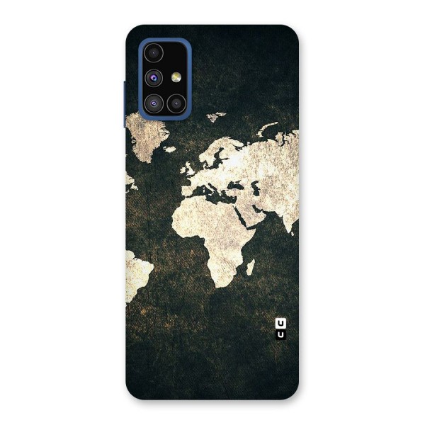 Green Gold Map Design Back Case for Galaxy M51